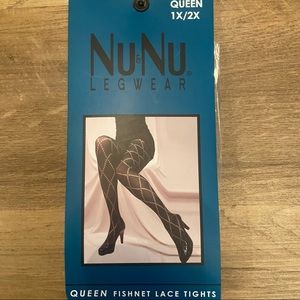 Plus size lace fishnet tights